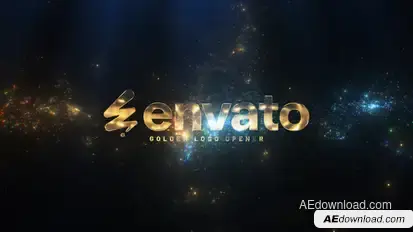 Golden Logo Reveal Logo Stings template preview