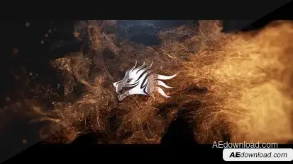 Golden Particle Stream Logo Logo Stings template preview