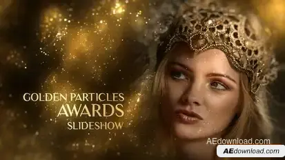 Golden Particles Awards Slideshow Openers template preview