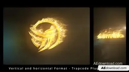 Golden Particles Logo Reveal Logo Stings template preview