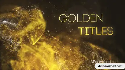 Golden Partilce Titles Titles template preview