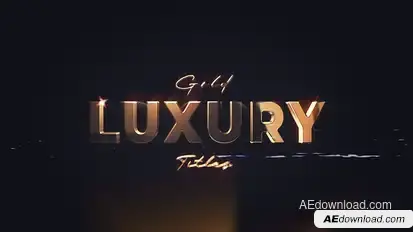 Golden Premium Titles Titles template preview