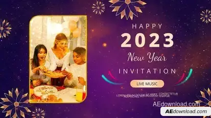 Videohive Golden Sparkle Happy New Year Slideshow Video Displays template preview