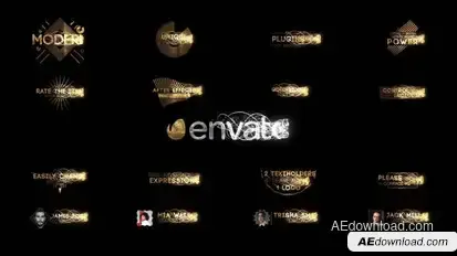 Golden Titles V.5 Titles template preview