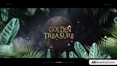 Golden Treasure Forest Trailer Titles template preview