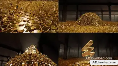 Golden Treasure Logo Reveal Logo Stings template preview