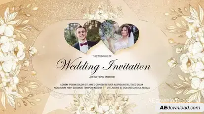 Golden Wedding Invitation Openers template preview
