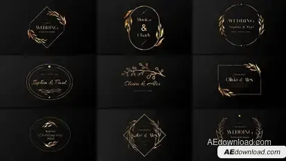 Golden Wedding Titles 4K Titles template preview