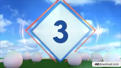 Golf Countdown 3 Elements template preview