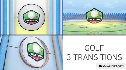 Golf Logo Transition Elements template preview