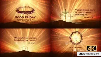 Good Friday Easter Worship Opener Easter template preview