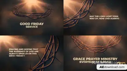 Good Friday Easter Worship Title Opener Easter template preview