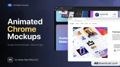 Google Chrome Animated Mockups Video Displays template preview