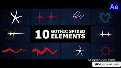 Gothic Spiked Elements | After Effects Elements template preview
