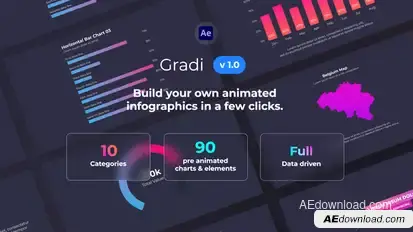 Gradi - Gradient Infographics Infographics template preview