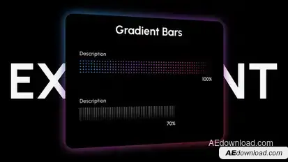 Gradient Bars Infographics template preview