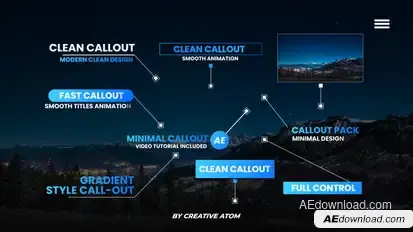 Gradient Call-Outs | AE Elements template preview