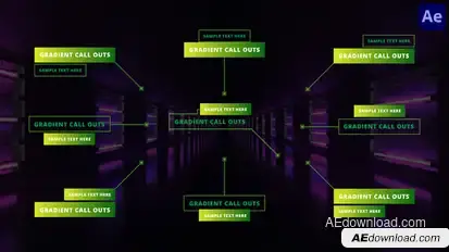 Gradient Call Outs | After Effect Titles template preview