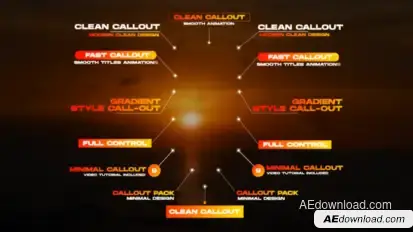 Gradient Call Outs Titles template preview