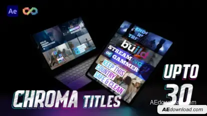 Gradient Chroma Titles Titles template preview