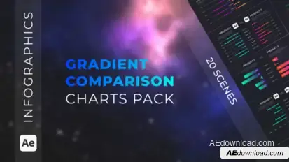 Gradient Comparison Infographics Pack Logo Stings template preview