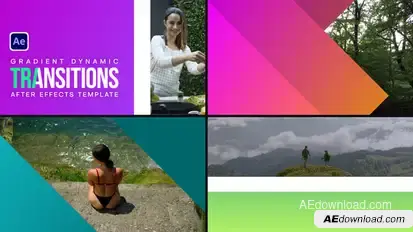 Gradient Dynamic Transitions Elements template preview