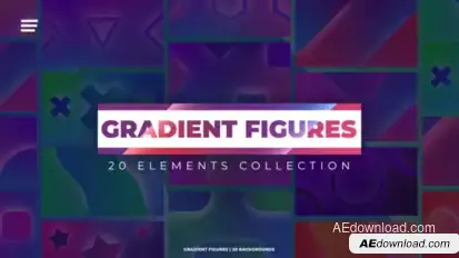 Gradient Figures Backgrounds Elements template preview