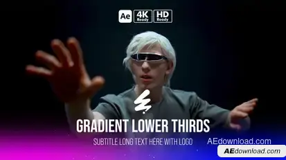 Gradient Lower Thirds Elements template preview