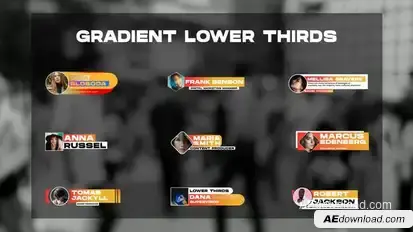 Gradient Lower Thirds | After Effects Titles template preview
