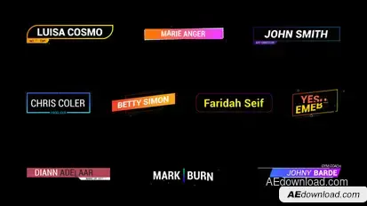 Gradient Lower Thirds || After Effects Titles template preview
