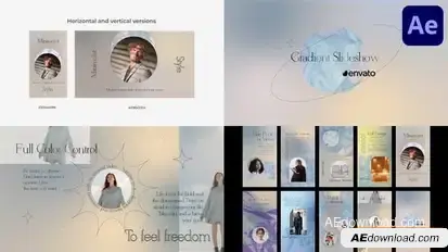 Gradient Modern Slides And Stories for After Effects Openers template preview
