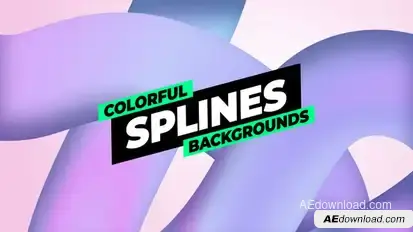 Gradient Splines Backgrounds Elements template preview