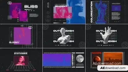 Gradient Synthwave Opener Openers template preview