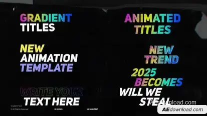 Gradient Text | After Effects Titles template preview