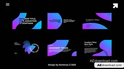 Gradient Titles 1.0 | AE Titles template preview