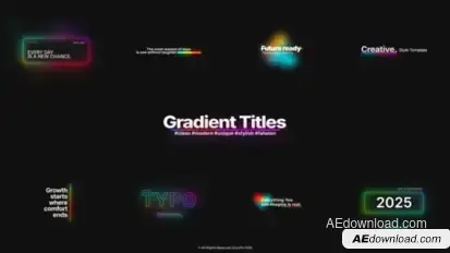 Gradient Titles Titles template preview