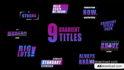 Gradient Titles | After Effects Titles template preview