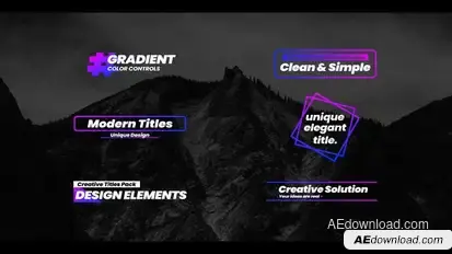Gradient Titles For After Effects Titles template preview