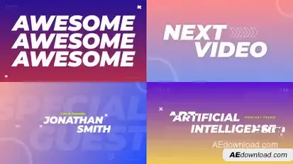 Gradient Transitions with Text Elements template preview