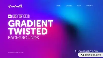 Gradient Twisted Backgrounds Elements template preview