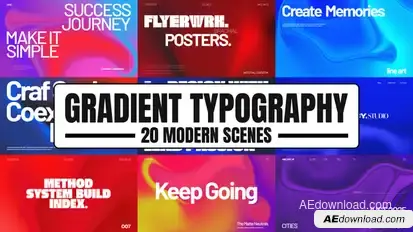 Gradient Typography Titles template preview