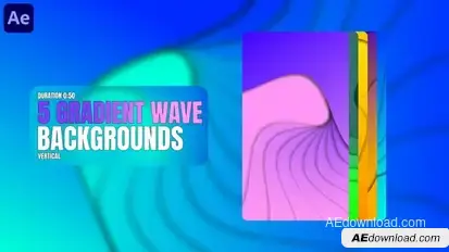 Gradient Wave Backgrounds Elements template preview