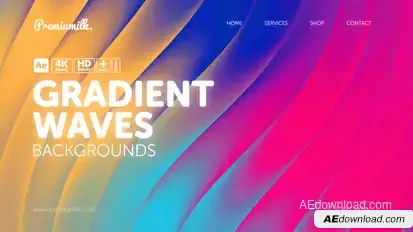 Gradient Waves Backgrounds Elements template preview