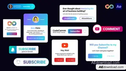 Gradient Youtube Elements 1 Elements template preview