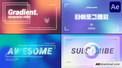 Gradients Typography | After Effects Titles template preview