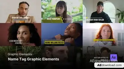 Graphic Elements - Name Tag After Effects Template Product Promo template preview