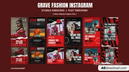 Grave Fashion Instagram Product Promo template preview