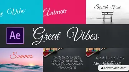Great Vibes - Animated Typeface for After Effects Titles template preview