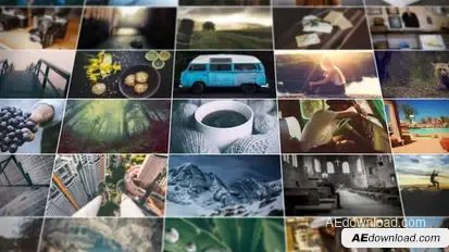 Grid Photo Gallery Video Displays template preview