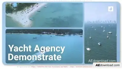 Grid Style Yacht Agency Presentation Openers template preview